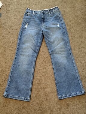 KanCan Faded Blue Frayed Waist Jeans